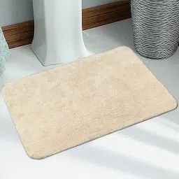 Saral Home Abstract Beige Cotton Anti-Skid Bath Mat-image-26
