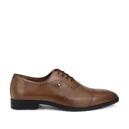 Louis Philippe Men's Walnut Brown Derby Shoes-image-54