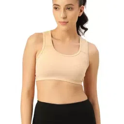 Leading Lady Beige Non-Padded Sports Bra-image-70