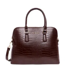Lino Perros Brown Textured Medium Handbag-94