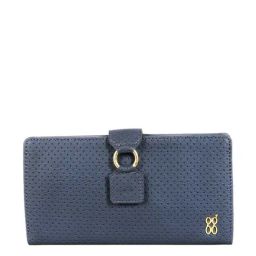 Baggit Navy Textured Bi-Fold Wallet for Women-image-76