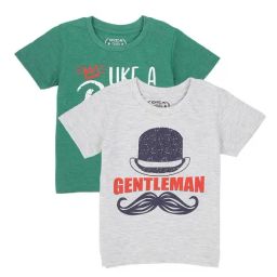 Dyca Kids Green & Grey Printed T-Shirt (Pack Of 2)-image-28