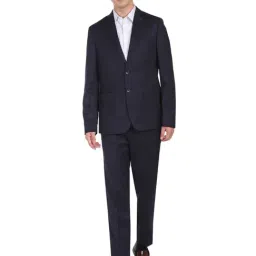 Arrow Navy Regular Fit Checks Two Piece Suit-image-16