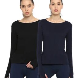 Appulse Black & Navy Cotton T-Shirt - Pack of 2-image-106