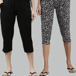 Kryptic Black Printed Capris - Pack of 2-image-121