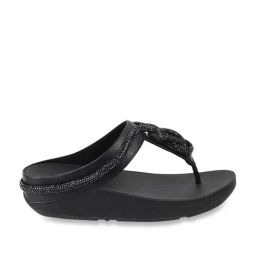 FitFlop Women's Black T-Strap Wedges-image-32