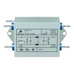 Epcos B84114D Series Flange Mount EMC Filter 1 Phase 3 Amp Current Rating 250 V AC 89.5 mm Length, B84114D0000B030 (Pack of 32)-17