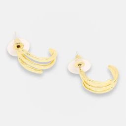 Sohi Gold Plated Casual Designer Hoop Earrings-16