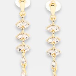Sohi Gold Plated Party Designer Stone Dangler Earrings-24