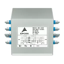 Epcos B84131 Series Flange Mount EMC Filter 3 Phase 35 Amp Current Rating 250/440 V AC 104 mm Length, B84131M0001G135 (Pack of 3)-picture-44