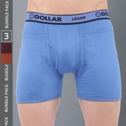 Dollar Lehar Assorted Cotton Regular Fit Trunks - Pack Of 3-picture-12