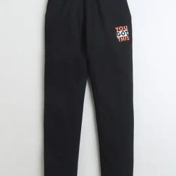 Bumzee Boys Black Cotton Graphic Joggers-picture-43