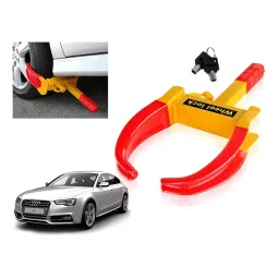 Auto Pearl Claw Type Adjustable Anti Theft Yellow, Red Wheel Clamp Lock for Mercedes-Benz S500-15