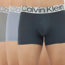 Calvin Klein Multicolored Cotton Regular Fit Trunks - Pack Of 2-image-3