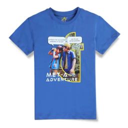 Gini & Jony Kids Blue Digital Print T-Shirt-image-94