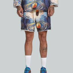 Puma Vivid Blue Cotton Regular Fit Sports Shorts-image-5