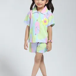 Monte Carlo Girls Dyed Short Sleeves Shirt With Shorts-image-24