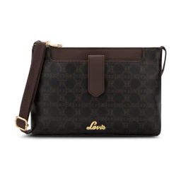 Lavie Mono Keiko 2c Brown Logo Leather Large Cross Body Bag-image-42