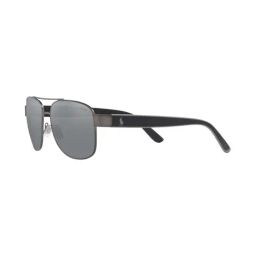 POLO RALPH LAUREN Men UV Protected Silver Lens Pilot Sunglasses - 0PH312291576G59-image-96