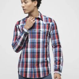Produkt By Jack & Jones Multicolored Cotton Slim Fit Checks Shirt-image-83