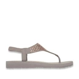 Skechers Women's MEDITATION - ROCKSTAR Taupe Back Strap Sandals-image-38