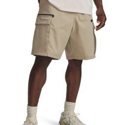 UNDER ARMOUR Brown Relaxed Fit Solid Shorts-image-33