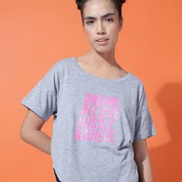 MKH Women Typography Printed Pockets T-shirt-image-95