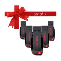 SanDisk Cruzer Blade CZ50 128 GB USB Flash Drive Black (Pack of 5)-image-48