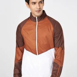 People By Pantaloons Brown Regular Fit Colour Block Jacket-20