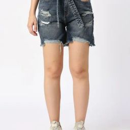 Being Human Mid Blue Denim Shorts-picture-25