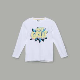 Fame Forever by Lifestyle Kids White Cotton Printed Full Sleeves Tee-picture-16