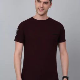 Cantabil Wine Regular Fit T-Shirt-picture-27