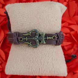 M Men Style Men Lord Shiv Mahadev Leather Wraparound Bracelet-picture-15
