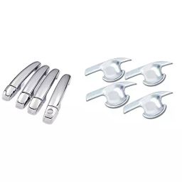 Auto Pearl Chrome Handle Bowl Insert Trim Cover ‎Chrome Compatible For ‎Maruti Suzuki Swift Dzire T3-picture-29
