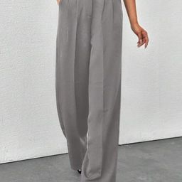 Next One Women Smart High-Rise Pleated Korean Trousers-picture-46