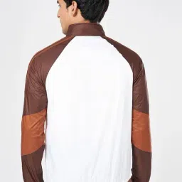People By Pantaloons Brown Regular Fit Colour Block Jacket image 2