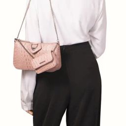 Hidesign Eoss Times Square 03 Leather Textured Sling Handbag with Pouch-47