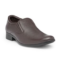 Red Chief Men Brown Leather Formal Slip-Ons-image-56