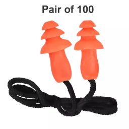 Bison Life Reusable Ear Plug TPR Orange 31 dB SNR, EP 3232 (Pack of 100 Pairs) image 2