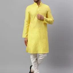 Latest Chikan Garments Jacquard Cotton Silk Kurta with Churidar-picture-30
