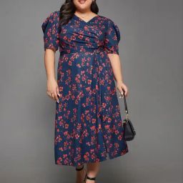 Miss Chase A+ Multi Slim Fit Floral Print Dress-picture-22