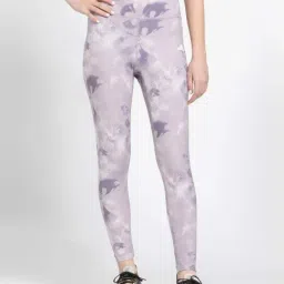adidas Purple Printed Sports Tights-image-6