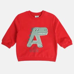 MINIKLUB Boys Red Cotton Printed Full Sleeves Sweat Shirt-picture-13