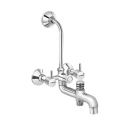 Gold Bell Flora Brass 3 In 1 Wall Mixer with 203X203 mm(8X8 Inch) Sandwich Overhead and 381 mm(15 Inch) SS Arm, 3-1-round-flora-8s-15a-image-99