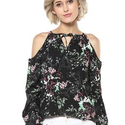 Harpa Women Black Printed Cold Shoulder Top-image-61