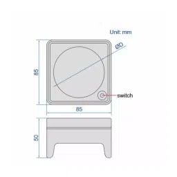Insize Magnifier with Illumination 3X 70 mm, 7528-3 image 2