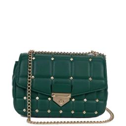 Kazo Green PU Quilted Sling Handbag-image-52