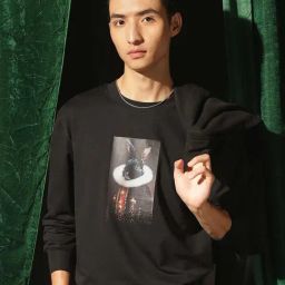 Rare Rabbit Black Regular Fit Solid Sweatshirt-picture-13