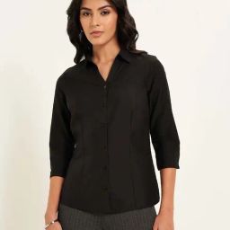 Annabelle by Pantaloons Black Plain Shirt-image-86