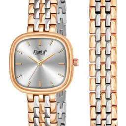 Ajanta Quartz Women Brass Patterned Dial & Straps Analogue Watch AWC127ESL -01-44